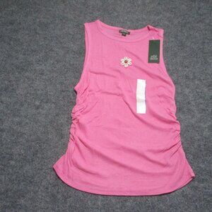 Wild Fable Pink Tank Top Seashell Flower Size Large NWT